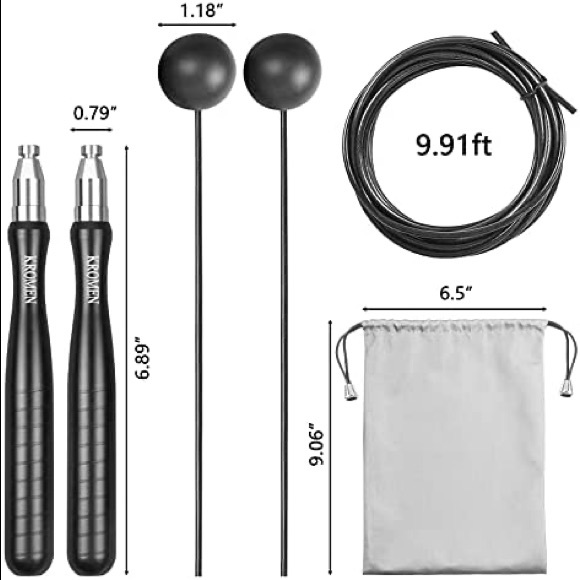 Kromen Jump Rope, Ropeless Jump Rope, Adjustable Length - Picture 5 of 6